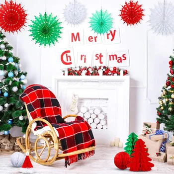 Ziemassvētku Rotājumu Koku, Šūnveida Cepuri Sniegpārslas Ventilators Skatuves Vienošanās Bell ziemassvētku rotājumi mājās adornos navidenos