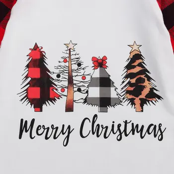 Ziemassvētku Rudens Bērns Meiteņu Drēbes Bērniem Sporta Tērps ar garām Piedurknēm T-krekls, Bikses Toddler Modes Pleds Bērniem Ziemassvētki Treniņtērpi