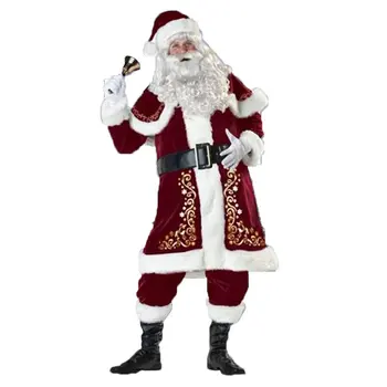 Ziemassvētku Tērpi Pieaugušajiem Vīriešiem Un Sievietēm Stilu Santa Klauss, Ziemassvētku Kleitas Ziemassvētku Pāris Kostīmi Kostīms, Uzvalks Pieaugušajiem
