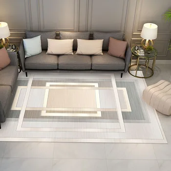 Ziemeļvalstu modes gaismas luksusa ģeometriskās paklāju dzīvojamā istaba guļamistaba vannas istaba ar neslīdošu grīdas paklājs kafijas galda, dīvāns mājas paklājs