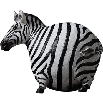 Ziemeļvalstu Sveķu, Tauku Zebra Statuja Dzīvnieku Statuetes Radošumu Stila Mājas Piederumi Dekori Mājas Figūriņas Biroja Apdare Ornaments