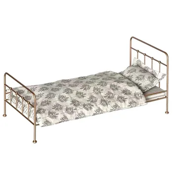 Ziemeļvalstu zelta mazo gultu, lielu gultu, bērnu leļļu nams lelle miega mēbeles