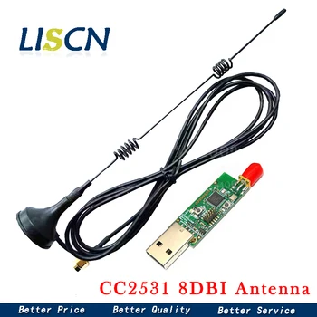 Zigbee bezvadu CC2531 CC2540 Meklētāji Valdes Pakešu Protokola Analizators Modulis USB Interfeiss Dongle Uztveršanas Modulis ar antenu