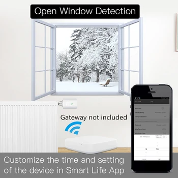ZigBee3.0 Wifi Smart TRV Radiatoru Cilindra termostatiskajiem Vārstu Tuya Temperatūras regulators Balss Kontroles Google Home