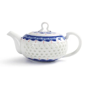 Zila Balta Izsmalcinātu Zilā Un Baltā Keramikas Tējkannas Tējkannas Kafijas Tasi Porcelāna Ķīniešu Kung Fu Tējas Komplekts Drinkware