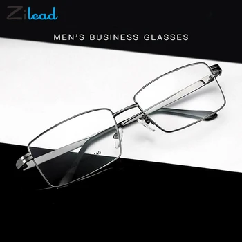 Zilead Ultra Vieglās Lasīšanas Brilles Titāna Sakausējuma Electroplate Metāla Briļļu Ietvaru Moderns Vīriešu Biznesa Stils Ērti