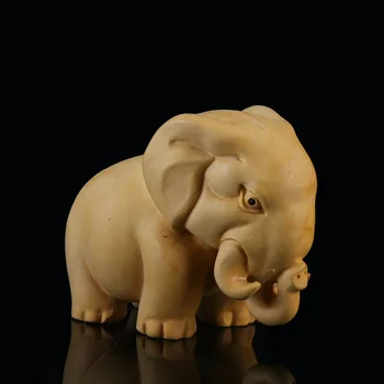 Zilonis Statuetes Boxwood Cirsts Degunradžu Nīlzirgu Amatniecības Dzīvniekiem Koka Griešanai Amatniecības Rotas Pieminekļa Skulptūru GY13