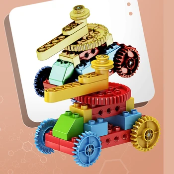 Zinātnes un Tehnikas Izglītības Celtniecības Bloku Rotaļlietu Chindren DIY Mehāniskās Inženierijas Rīku Komplekti Saderīgi Duploed Mazulis Dāvanu