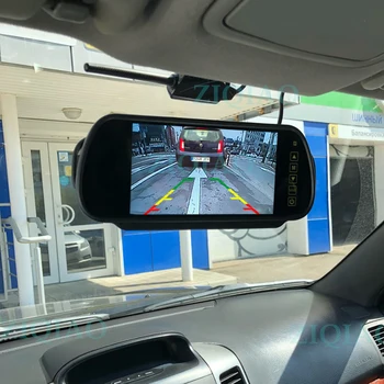 ZIQIAO 7 Collu LCD Auto Spogulis Monitors Autostāvvieta Monitoringa Sistēma, Nakts Redzamības Puses Sānu Atpakaļskata Kamera
