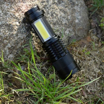 ZK20 Mini Taktiskais Lukturītis LED Keychain policijas Zibspuldzes Režīmā 4 Regulējams Fokuss Zoomable Gaismas COB Darbi Gaismas Lampa Lāpu