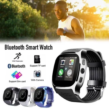 ZK50 T8 Bluetooth Smart Watch Atbalsta SIM Kartes, Kamera touch screen watch Vīriešiem/Women 's Zvanu Ūdensizturīgs Sporta pulksteņi, Android vai iOS