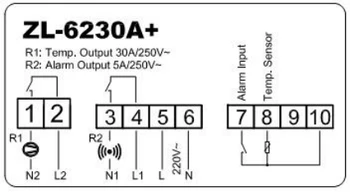 ZL-6230A+, 30.A Izeja, Digitālā, Temperatūras regulators, Termostats, Lilytech