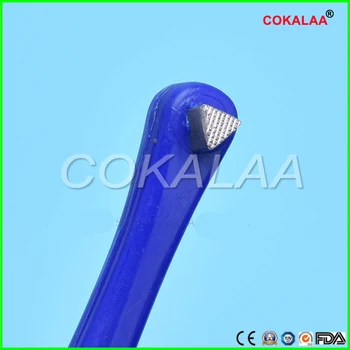 Zobu Ortodontijas Band Vietīgo Stūmēju DoubleTip Lifts Zobu Gredzens Push Lifts, Autoclavable Zilā Krāsā Instruments, Ar Plastmasas Rokturi