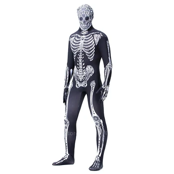 Zombie Biedējošu Skelets, Vampīrs, Unisex Anime Cosplay Halloween Kostīmu Vīriešu Spooky Iedomātā Drēbes Karnevāla Puse Spoku Šausmu Fancy