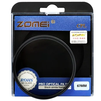 ZOMEI Ultra Slim AGC Optiskā Stikla PRO CPL Cirkulārās Polarizācijas Polarizatoru Kameras Objektīva Filtra 52/55/58/62/67/72/77/82mm