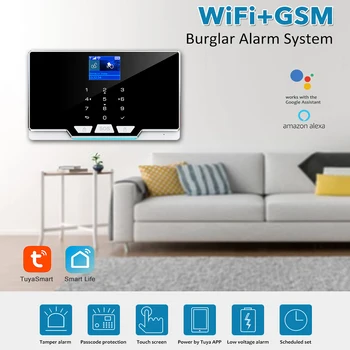 Zonan Tuya Wifi bezvadu Gsm Signalizāciju, Drošības Sistēmu，1.8 collu TFT Krāsu Ekrāns Smarthome Bezvadu 433MHz Signalizācijas Apps Vadības Android, Ios