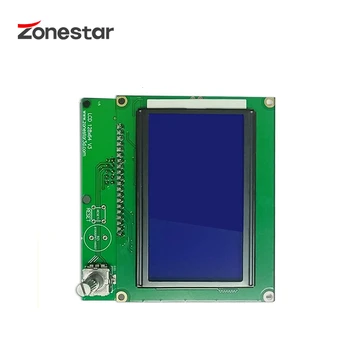 ZONESTAR LCD 12864 LCD Kabeli LCD Displeja Modulis 128x64 Punkti Zilā Ekrāna fona Apgaismojumu, Lai ZRIB RAMPAS Arduino Mega