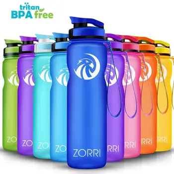 ZORRI Portatīvo Sporta Ūdens Pudele BPA Free Plastmasas Āra Ceļojumu Uzskaites Ūdens Pudelēs Studentu gourde botellas para agua