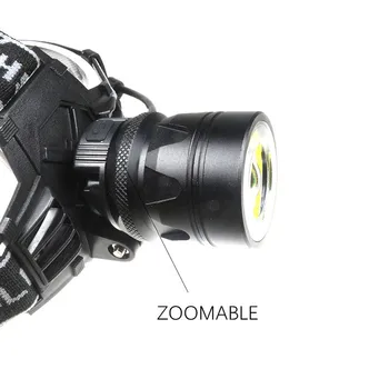 ZPAA 10000 Lm LED Lukturis Ar 4 Veidu Zoomable LED Lukturu Vadītājs Lāpu XML T6+COB LED Zvejas, Medību Vadītājs Gaismas Laternas