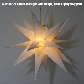 Zvaigzne Formas Kulonu Gaismas Locīšanas Adventes Star 3D Sprādziena Zvaigžņu Gaismu Joslas Posmā Apdares Karājas 18-point Star Abažūrs