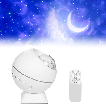 Zvaigžņotā Projektoru Gaismas Bluetooth Sky Moon Galaxy Okeāna Projekcijas Lampa Mūzikas Vadības LED Guļamistaba Nakts Gaisma Bērniem, Baby Dāvanas