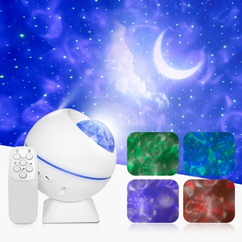 Zvaigžņotā Projektoru Gaismas Bluetooth Sky Moon Galaxy Okeāna Projekcijas Lampa Mūzikas Vadības LED Guļamistaba Nakts Gaisma Bērniem, Baby Dāvanas