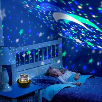 Zvaigžņu Projektors-Nakts Gaisma Bērniem Visuma Nakts Gaismas Projekcijas Lampa Romantiskā Jūras Zvaigzne Dzimšanas Diena, Ziemassvētku Projektoru Lampas