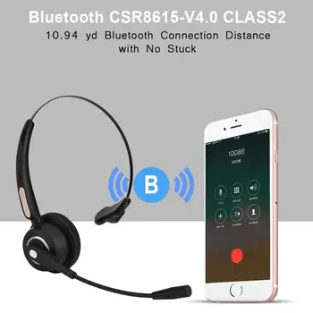Zvanu Centra Bluetooth Austiņas Bezvadu Over-the-Galvas Troksni Atsverot Austiņas Kravas Auto Vadītājiem Biroja Telefonu