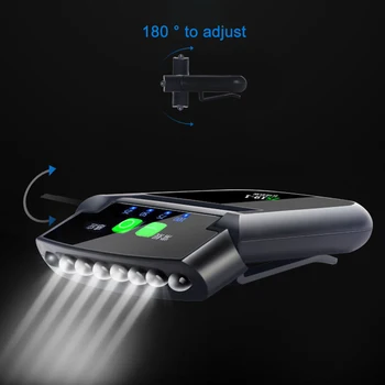 Zvejas Pārgājienu Regulējams USB Uzlādējams LED Klipu par Klp Cepuri Gaismas Lukturi Ūdensizturīgs Super Spilgti Regulējams Klp Gaismas jauki