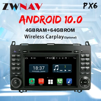 ZWNAV Android 10 Auto GPS Stereo Auto Radio Auto DVD Atskaņotājs BENZ A-class W169 A150 A170 B-class W245 B170 2004-2012 B200