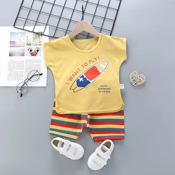 ZWY218 Jauno Vasaras Cēloņu Īss Tērps Toddler Zēnu Apģērba Komplekts Bērniem, Meitenēm, Iespiests Uzvalks T-krekls+Bikses 2gab Tērpiem Karstā 2-10 Gadiem