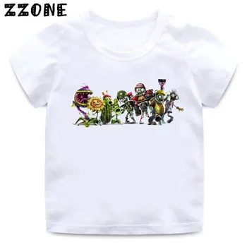Zēni Meitenes Augi Vs Zombies Karikatūra Izdrukāt T krekls Bērniem Smieklīgi Drēbes Bērniem Vasarā Īsām Piedurknēm Topi Bērnu T-krekls,HKP3037