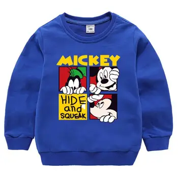 Zēni Meitenes Mickey sporta Krekli Pavasara Rudens Bērniem, Hoodies Baby Meitenes Drukāt Džemperis Cartoon Kids T-krekls Apģērbi