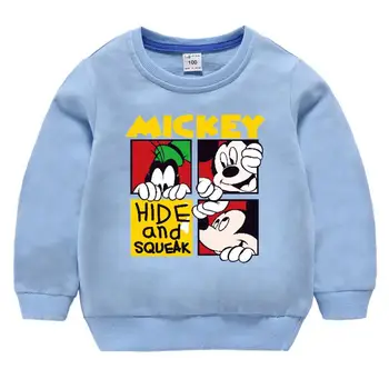Zēni Meitenes Mickey sporta Krekli Pavasara Rudens Bērniem, Hoodies Baby Meitenes Drukāt Džemperis Cartoon Kids T-krekls Apģērbi