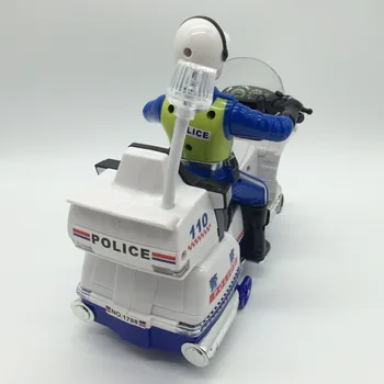 Zēns Elektrisks Policijas Motocikls Mūzikas Gaismu Līdz Riteņu Auto Izglītības Rotaļlietas, Lai Bērniem, Bērniem Ceļu Policijas Attēls Rotaļlietu