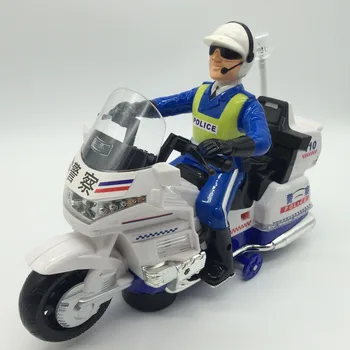 Zēns Elektrisks Policijas Motocikls Mūzikas Gaismu Līdz Riteņu Auto Izglītības Rotaļlietas, Lai Bērniem, Bērniem Ceļu Policijas Attēls Rotaļlietu