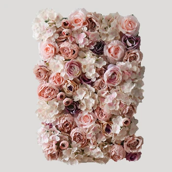 Zīda Rožu Ziedu Sienas Mākslīgie ziedi Kāzu Dekorēšana Romantisku Kāzu Fona Dekors