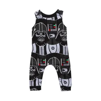Zīdaiņu Bez Piedurknēm Star Wars Romper Jaundzimušais Mazulis Baby Zēni Romper Playsuit Jumpsuit Drēbes, Apģērbs Vasaras Toddler Apģērbi