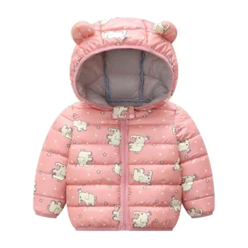Zīdaiņu zēns ziemas Siltu kapuci mētelis bērniem, baby meitenes Silts apģērbs Karikatūra tērpu modes, bērnu Virsdrēbes Apģērbi kokvilnas 1-ź5 y