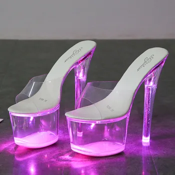 Zīmolu Sieviešu Sandales Vasarā PVC Siksnu Sprādzes 16.5 CM plāns Augsti Papēži Atvērtā Toed ūdensizturīgs platforma Puse Kāzu sūkņi sieviešu kurpes