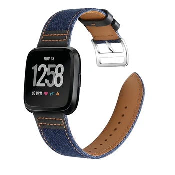 Āda PU Siksnas Fitbit Versa 2 Smart Watch Band Aproce Aproce Correa Par Fitbit Otrādi Lite Piederumu, Metāla Sprādzi