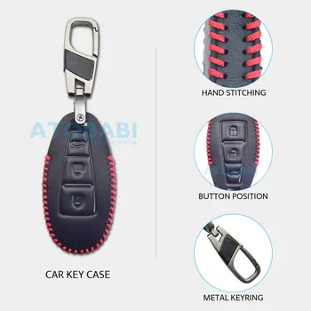 Ādas Automašīnas Atslēgas Vāks Suzuki Swift Grand Vitara Vitara II SX4 Baleno Jimny Smart Keychain Turētājs Tālvadības Aizsargātu Gadījumā