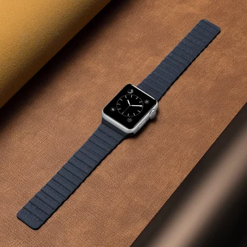 Ādas cilpas siksnas Apple Skatīties joslas 44mm 40mm 38mm 42mm Magnētisko smartwatch aproce jostu, rokassprādzi iWatch sērija 3 4 5 zviedrija 6