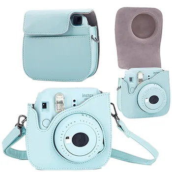 Ādas Kameras Siksna, Soma, Lietu Vāku Maisiņš Aizsargs Plecu Siksnu Polaroid Foto Kameru Fujifilm Fuji Instax Mini8 8+ 9