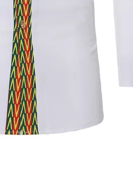 Āfrikas Dashiki Drukāt Krekls Vīriešiem Āfrikas Apģērbu Vīriešiem, Hip Hop Streetwear Āfrikas Apģērbu Slim Fit ar garām Piedurknēm Chemise Homme XXXL