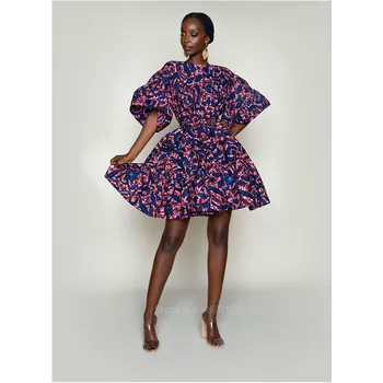 Āfrikas Drēbes 2020. Gadam Dashiki Drukāt Dāmas Kleitu Modes Plus Lieluma Bazin Riche Drēbes ar garām Piedurknēm, Vasaras Āfrikas Kleitas Sievietēm