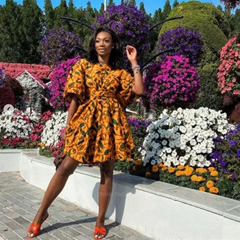 Āfrikas Drēbes 2020. Gadam Dashiki Drukāt Dāmas Kleitu Modes Plus Lieluma Bazin Riche Drēbes ar garām Piedurknēm, Vasaras Āfrikas Kleitas Sievietēm