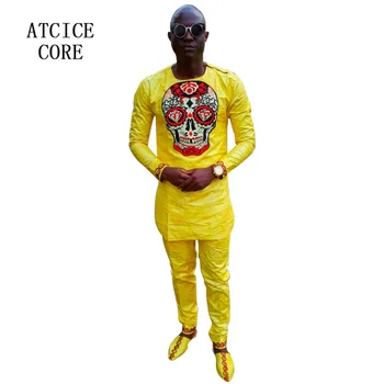 āfrikas drēbes dashiki tradicionālo vīriešu āfrikas apģērbu ar garām piedurknēm āfrikas bazin riche LC059#