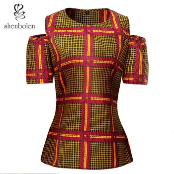 Āfrikas drēbes Sievietēm, ankara drukāt krekls āfrikas tradicionālo apģērbu sievietēm 2020. gadam, modes top slim Āfrikas sieviešu apģērbu