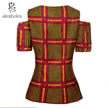 Āfrikas drēbes Sievietēm, ankara drukāt krekls āfrikas tradicionālo apģērbu sievietēm 2020. gadam, modes top slim Āfrikas sieviešu apģērbu